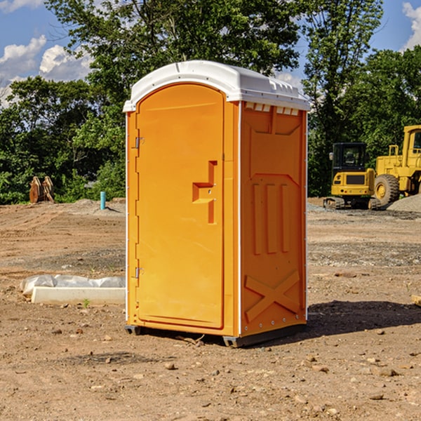 how often are the portable restrooms cleaned and serviced during a rental period in Wilmont